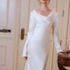 Ivory Satin Gown "Moonlit Elegance" DR716